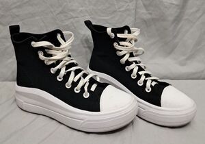 Refresh Shoes Women’s Size 8.5 Black Canvas Platform High Top Sneakers Skater